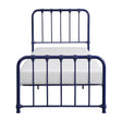 Bethany Blue Modern Contemporary Traditional Metal Frame Twin Platform Bed In A Box - Ella Furniture