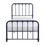 Bethany Blue Modern Contemporary Traditional Metal Frame Twin Platform Bed In A Box - Ella Furniture