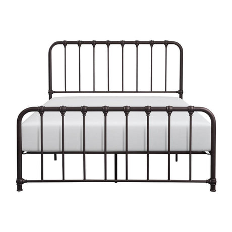 Bethany Dark Bronze Modern Contemporary Traditional Metal Frame Full Platform Bed Ships In One Box - Ella Furniture