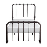Bethany Dark Bronze Modern Contemporary Traditional Metal Frame Twin Platform Bed Ships In One Box - Ella Furniture