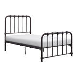 Bethany Dark Bronze Modern Contemporary Traditional Metal Frame Twin Platform Bed Ships In One Box - Ella Furniture