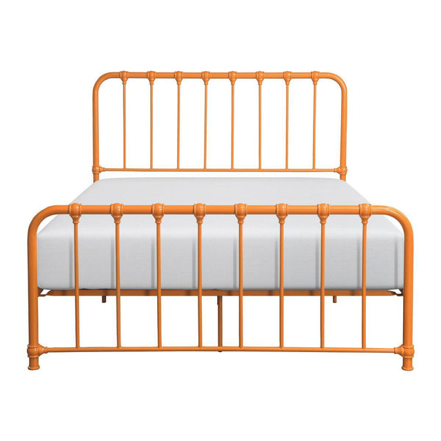 Bethany Orange Modern Contemporary Traditional Metal Frame Queen Platform Bed Ships In One Box - Ella Furniture