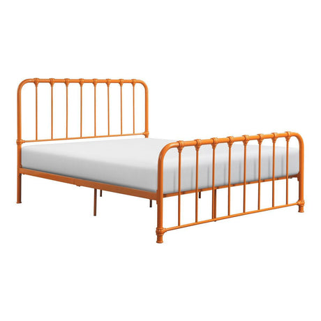 Bethany Orange Modern Contemporary Traditional Metal Frame Full Platform Bed Ships In One Box - Ella Furniture