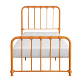 Bethany Orange Modern Contemporary Traditional Metal Frame Twin Platform Bed Ships In One Box - Ella Furniture