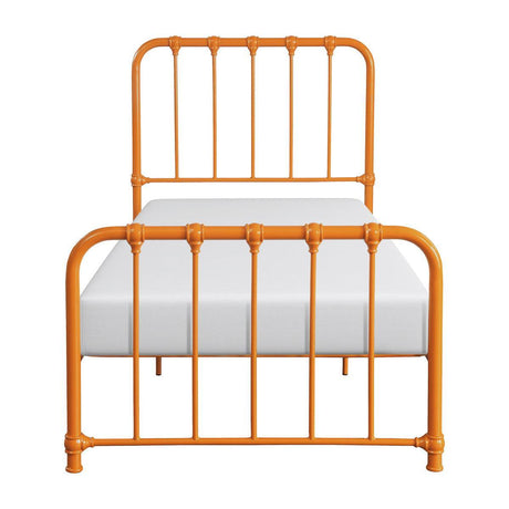 Bethany Orange Modern Contemporary Traditional Metal Frame Twin Platform Bed Ships In One Box - Ella Furniture