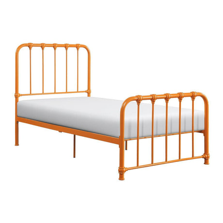 Bethany Orange Modern Contemporary Traditional Metal Frame Twin Platform Bed Ships In One Box - Ella Furniture