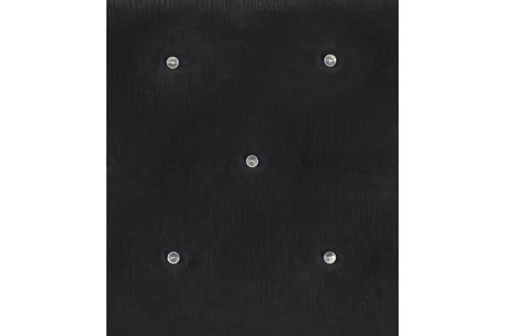 Salon Black Modern Contemporary Solid Wood Faux Leather Upholstered Tufted LED Panel Bedroom Set - Ella Furniture