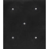 Salon Black Wood And Engineered Wood Faux Leather Upholstered Tufted Headboard LED King Panel Bed - Ella Furniture
