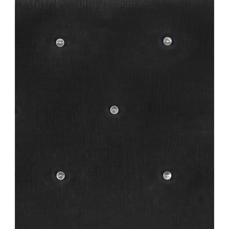 Salon Black Wood And Engineered Wood Faux Leather Upholstered Tufted Headboard LED King Panel Bed - Ella Furniture
