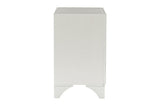 Salon White Modern Contemporary Solid Wood Faux Leather Upholstered Tufted LED Panel Bedroom Set - Ella Furniture