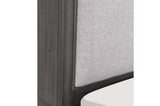 Wittenberry Gray Modern Contemporary Solid Wood Fabric Upholstered Storage Bedroom Set - Ella Furniture