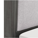 Wittenberry Gray Wood, Engineered Wood Fabric Polyester Upholstered LED Storage King Platform Bed - Ella Furniture