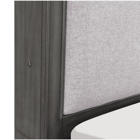Wittenberry Gray Wood, Engineered Wood Fabric Polyester Upholstered LED Storage King Platform Bed - Ella Furniture