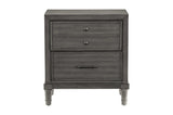 Wittenberry Gray Modern Contemporary Solid Wood Fabric Upholstered Storage Bedroom Set - Ella Furniture