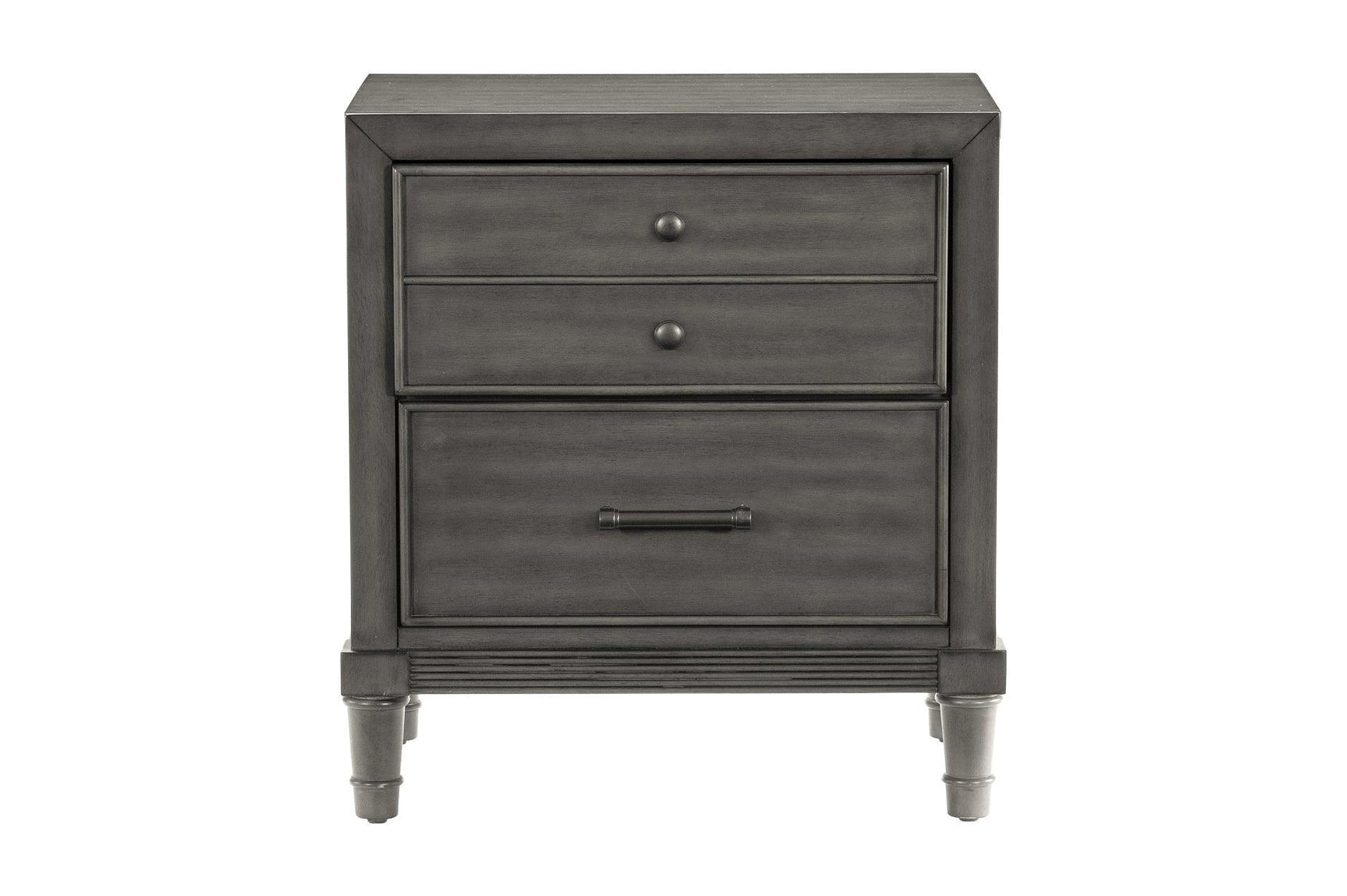 Wittenberry Gray Modern Contemporary Solid Wood Fabric Upholstered Storage Bedroom Set - Ella Furniture