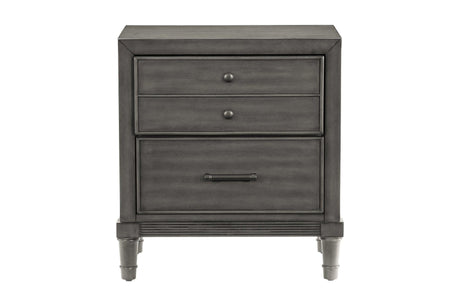 Wittenberry Gray Modern Contemporary Solid Wood Fabric Upholstered Storage Bedroom Set - Ella Furniture