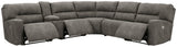 Next-gen Durapella Slate 6-Piece Power Reclining Sectional - Ella Furniture