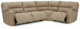 Next-gen Durapella Sand 4-Piece Power Reclining Sectional - Ella Furniture