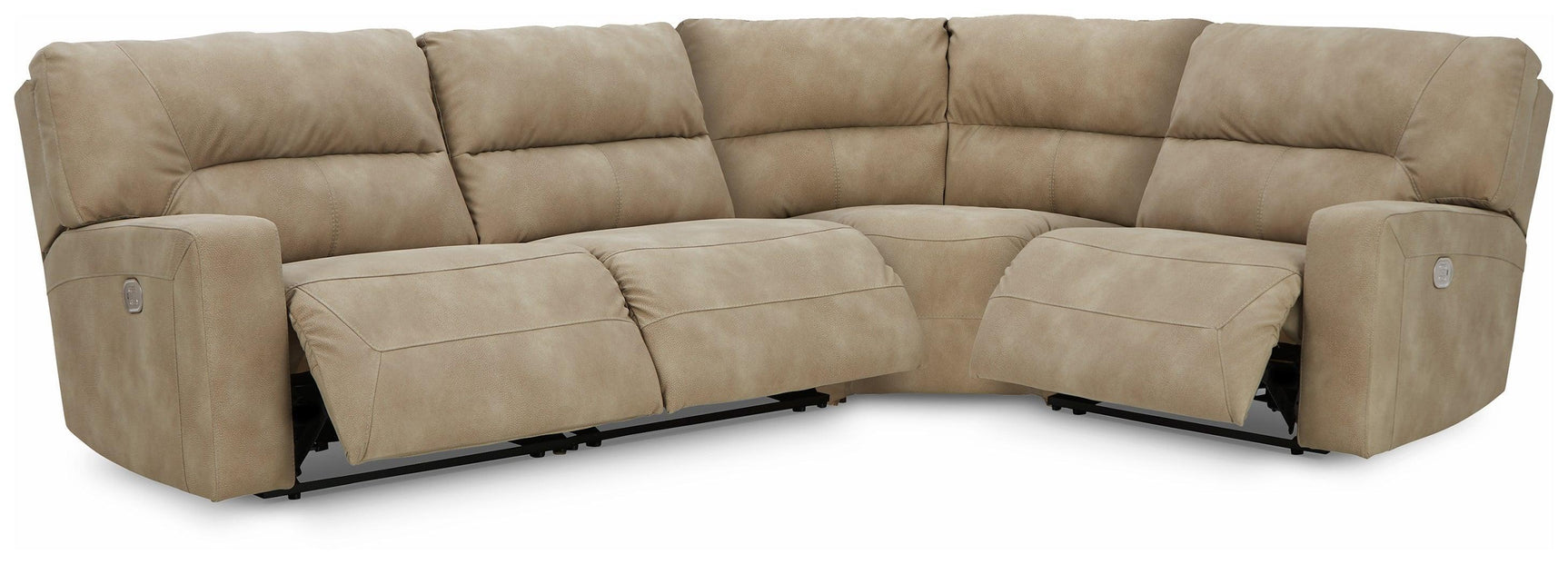 Next-gen Durapella Sand 4-Piece Power Reclining Sectional - Ella Furniture