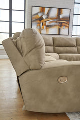 Next-gen Durapella Sand 6-Piece Power Reclining Sectional - Ella Furniture