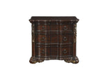 Royal Highlands Brown Cherry Finish Contemporary Solid Wood Faux Leather Upholstered Bedroom Set - Ella Furniture