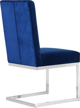 Carlton Blue Velvet Dining Chair - Ella Furniture