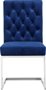 Carlton Blue Velvet Dining Chair - Ella Furniture