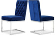 Carlton Blue Velvet Dining Chair - Ella Furniture