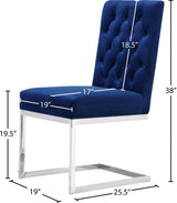 Carlton Blue Velvet Dining Chair - Ella Furniture