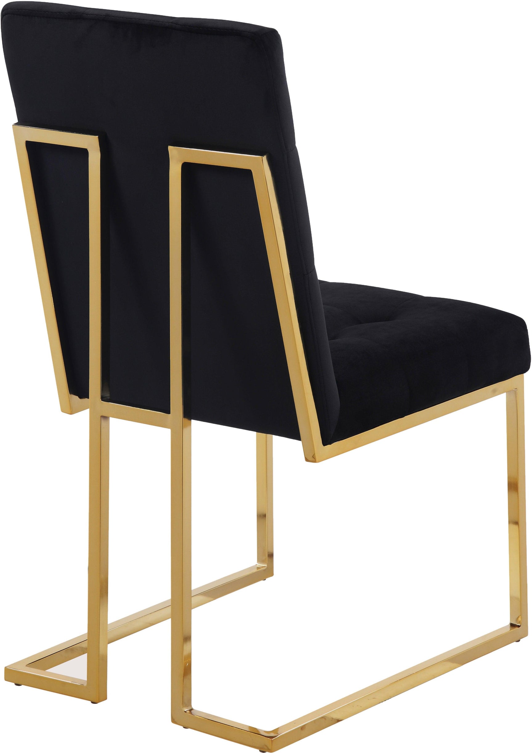 Pierre Black Velvet Dining Chair - Ella Furniture