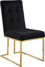 Pierre Black Velvet Dining Chair - Ella Furniture