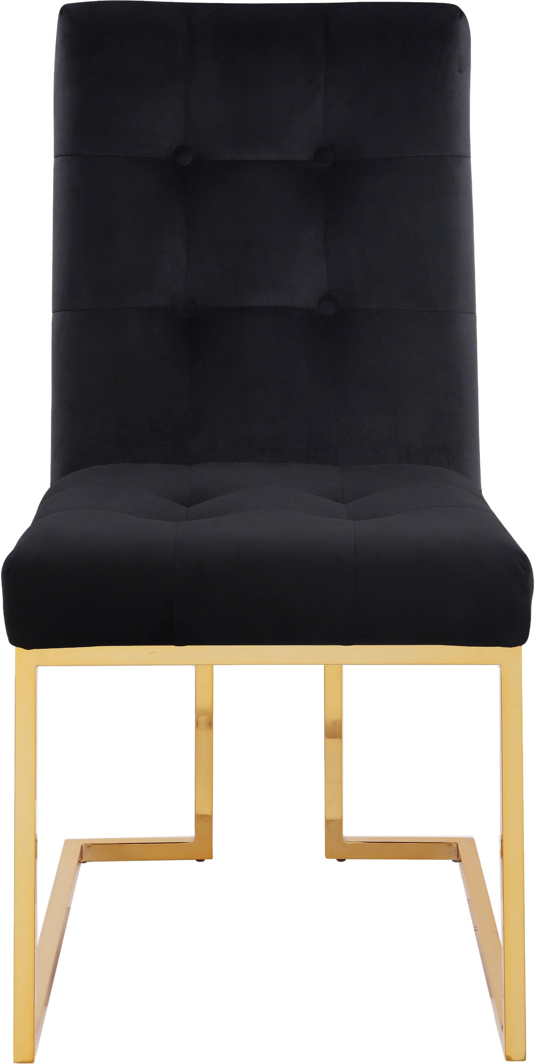 Pierre Black Velvet Dining Chair - Ella Furniture