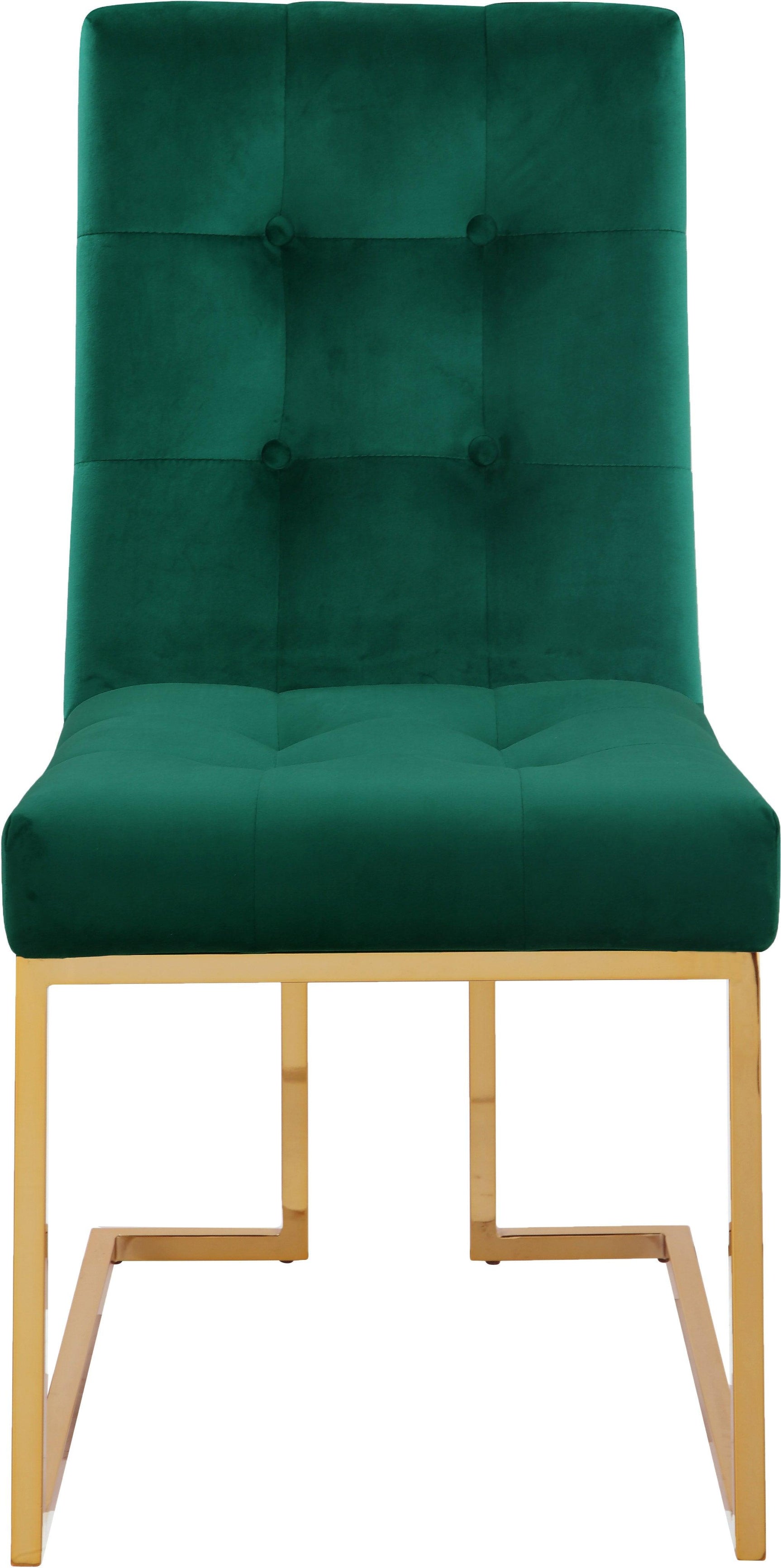 Pierre Green Velvet Dining Chair - Ella Furniture