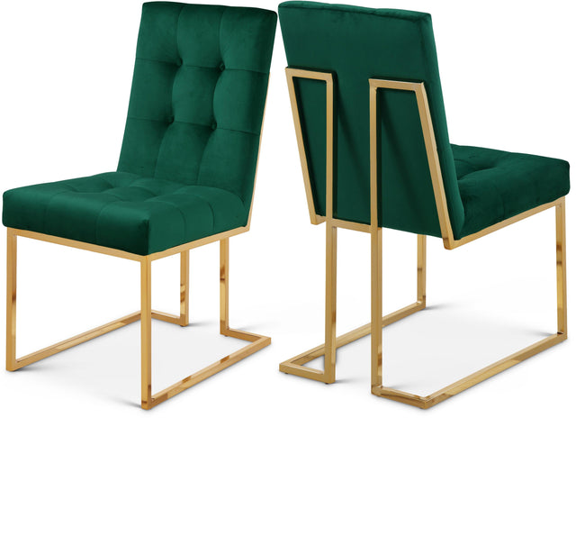 Pierre Green Velvet Dining Chair - Ella Furniture