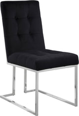 Alexis Black Velvet Dining Chair - Ella Furniture