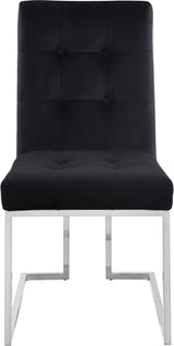 Alexis Black Velvet Dining Chair - Ella Furniture