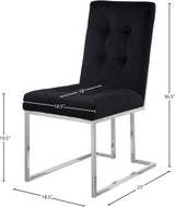 Alexis Black Velvet Dining Chair - Ella Furniture