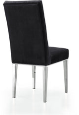 Juno Black Velvet Dining Chair - Ella Furniture