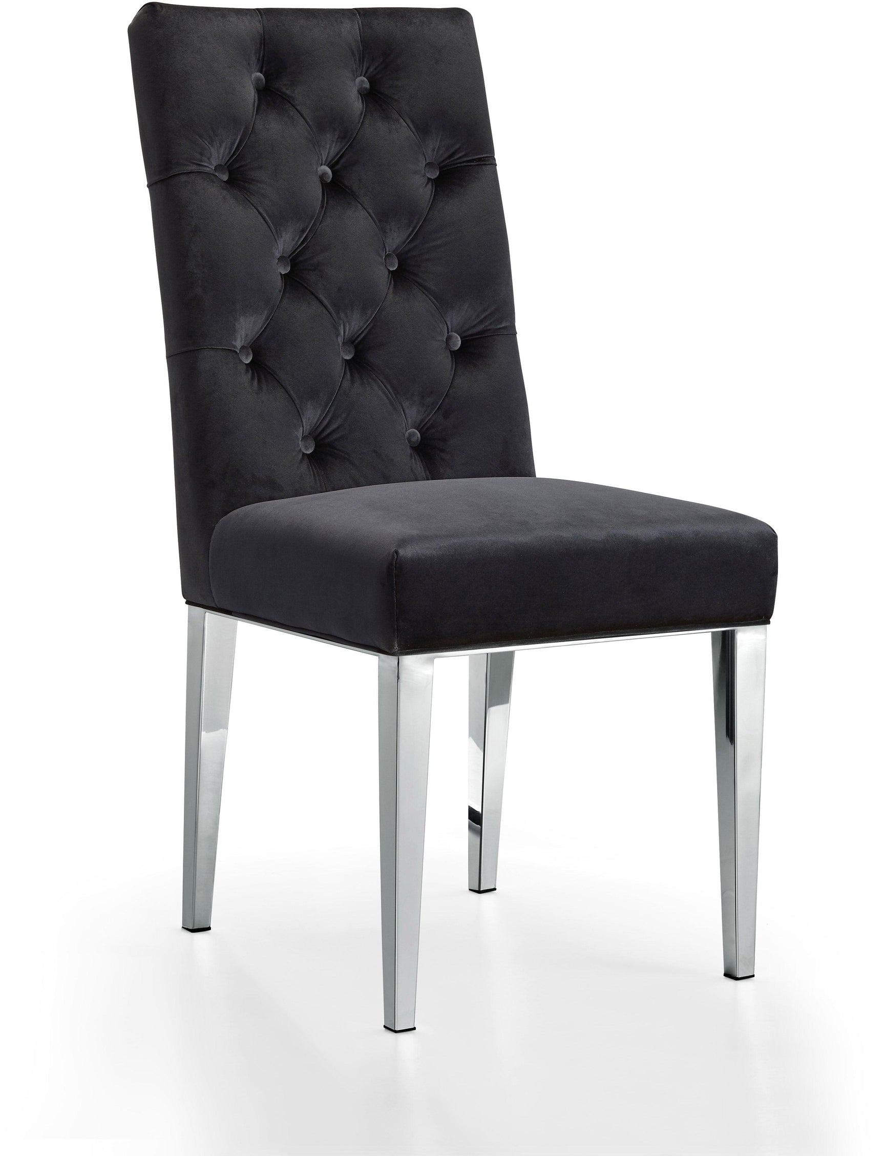 Juno Black Velvet Dining Chair - Ella Furniture