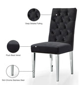 Juno Black Velvet Dining Chair - Ella Furniture