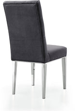 Juno Grey Velvet Dining Chair - Ella Furniture