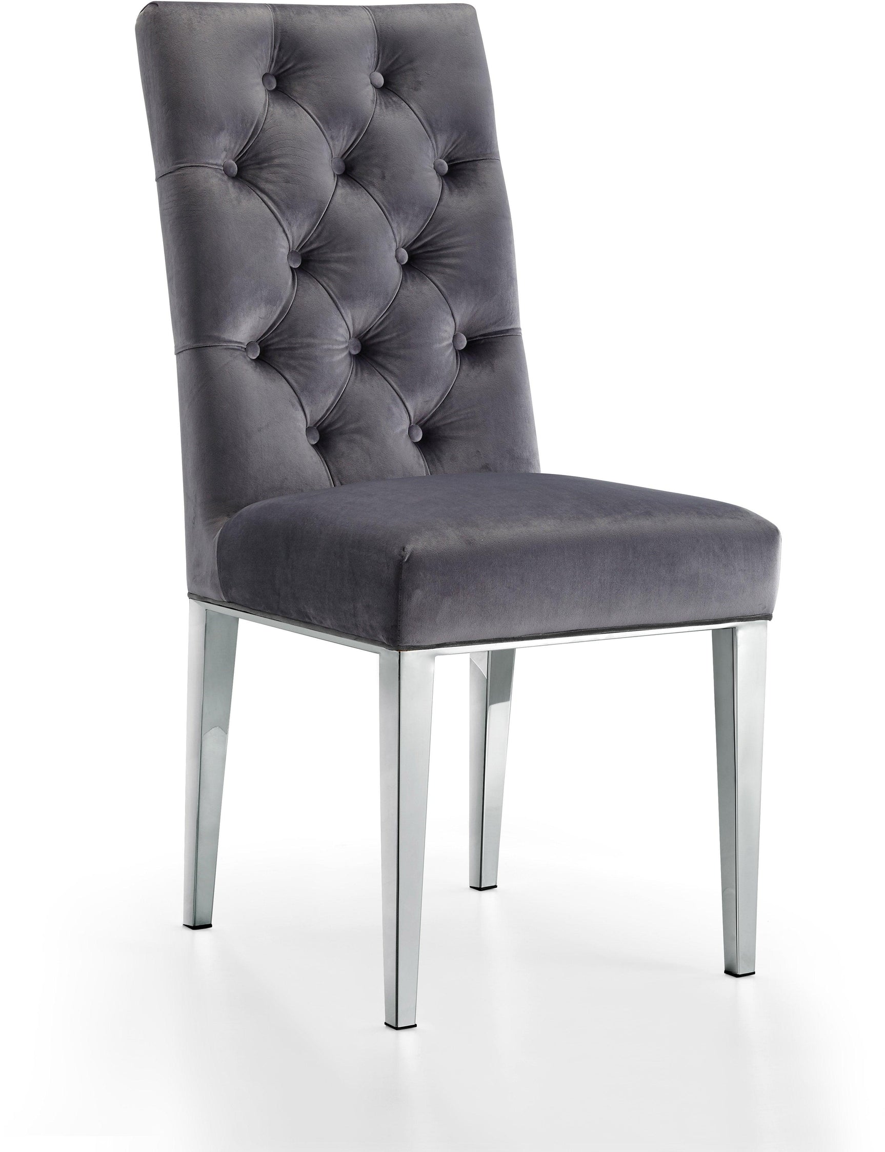 Juno Grey Velvet Dining Chair - Ella Furniture