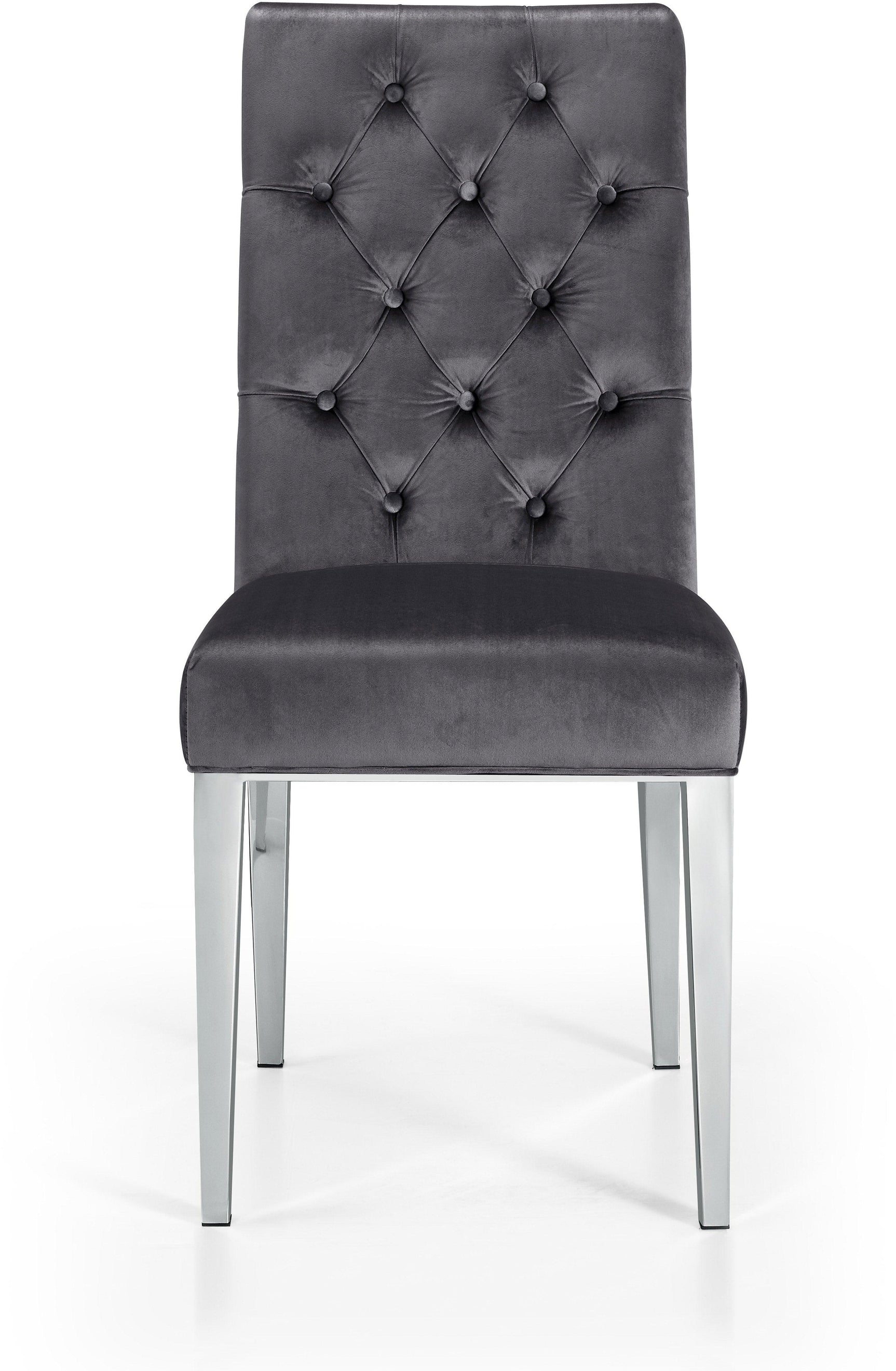 Juno Grey Velvet Dining Chair - Ella Furniture