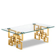 Pierre Gold Gold Coffee Table - Ella Furniture