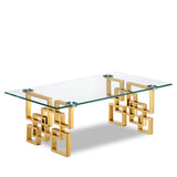 Pierre Gold Gold Coffee Table - Ella Furniture