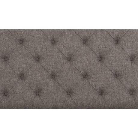 Baylesford Antique White Wood And Engineered Wood Fabric Upholstered Tufted King Panel Bed - Ella Furniture