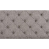 Baylesford Antique White Oak Veneer Wood Engineered Wood Fabric Upholstered Tufted King Queen Bed - Ella Furniture