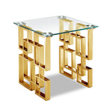 Pierre Gold Gold End Table - Ella Furniture