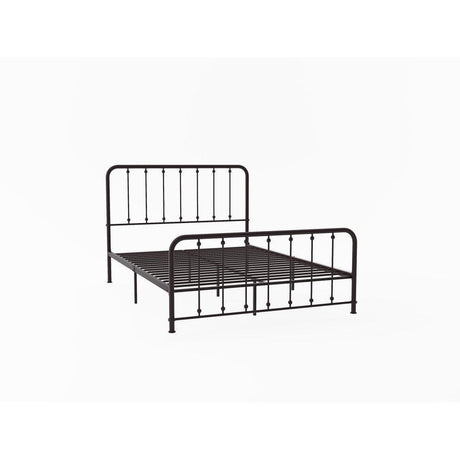 Larkspur Dark Bronze Finish Modern Traditional Youth Queen Platform Bed With Metal Frame - Ella Furniture