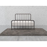 Larkspur Dark Bronze Finish Modern Traditional Youth Queen Platform Bed With Metal Frame - Ella Furniture